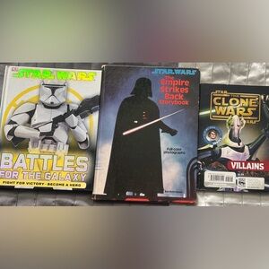 Star Wars Books Lot of 3 Books  2-hardback & 1-double Sided  paperback
